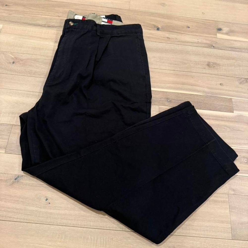 NWT Tommy Hilfiger black trousers Size 42/32 #preppy #classic